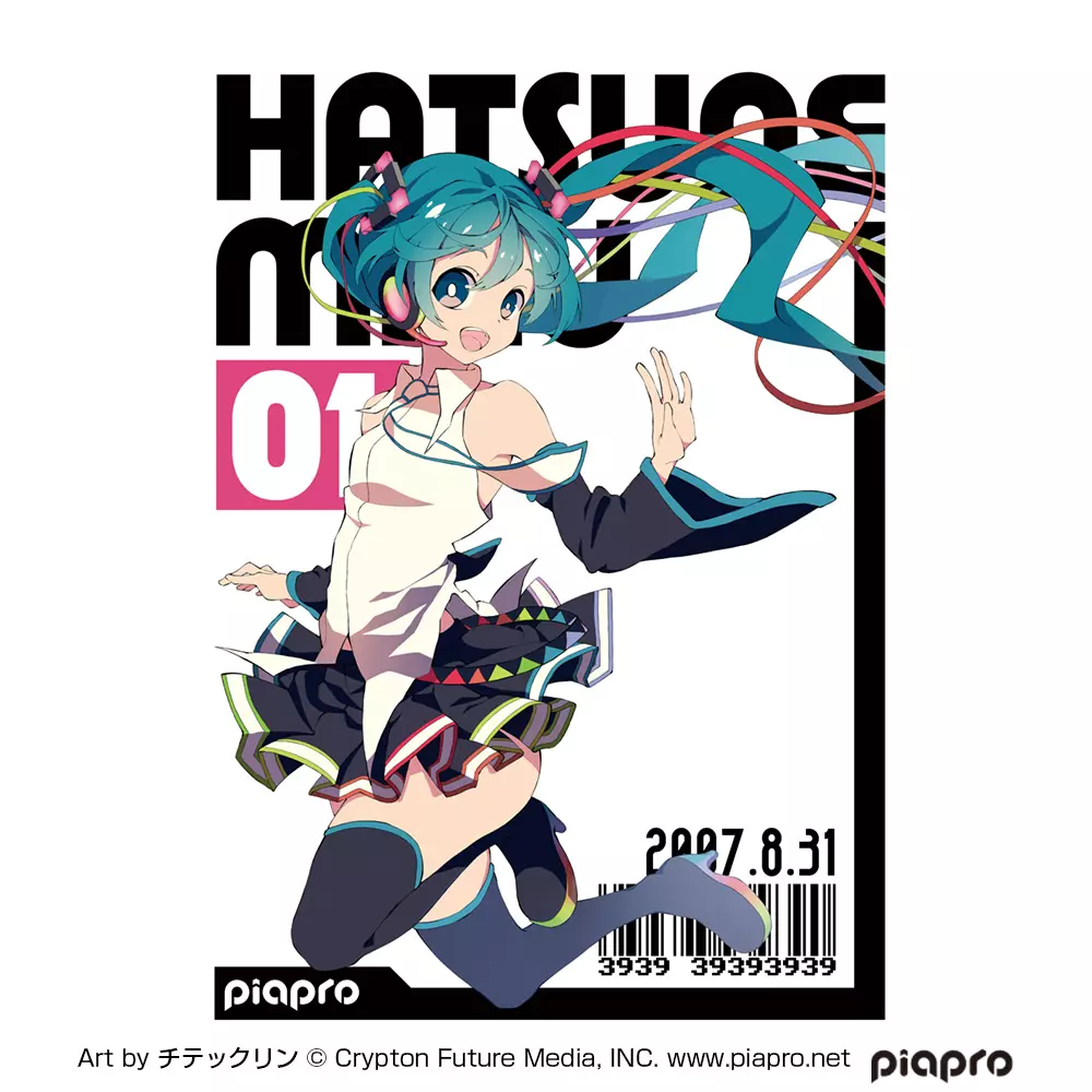 初音ミク フルカラーTシャツ チテックリン Ver./WHITE-M Image 2 | AniSmile