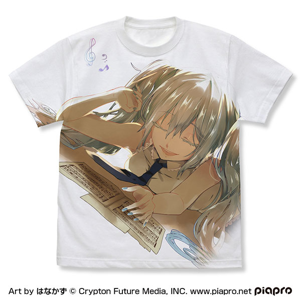 初音ミク フルグラフィックTシャツ はなかず Ver./WHITE-M - 公式商品画像 | AniSmile