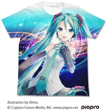 初音ミク V3 フルグラフィックTシャツ ver.2.0/WHITE-M - 公式商品画像 | AniSmile