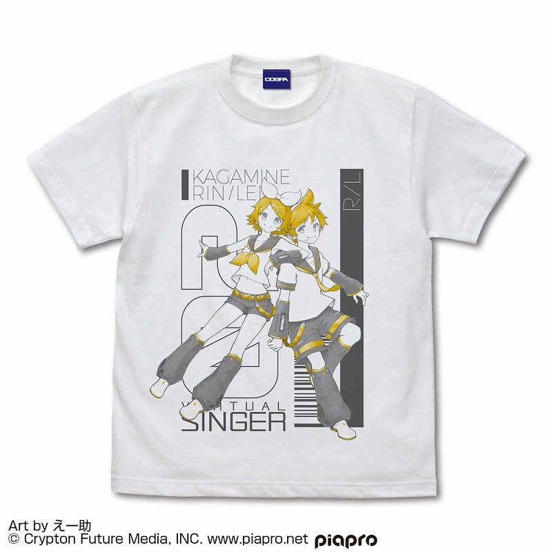 鏡音リン・レン Tシャツ えー助 Ver./WHITE-L - AniSmile
