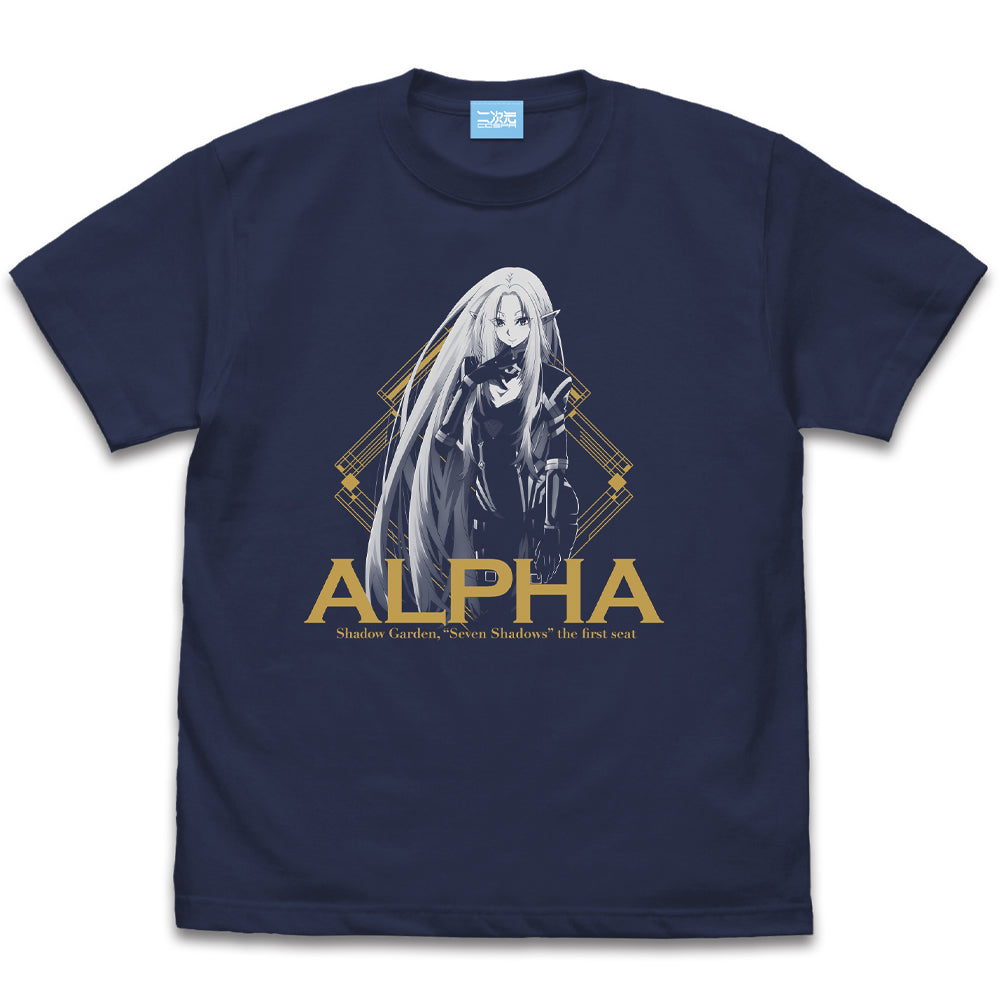 陰の実力者になりたくて! 七陰のアルファ Tシャツ/INDIGO-S - 公式商品画像 | AniSmile