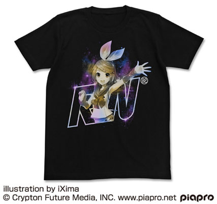 ボーカロイド 鏡音リン V4X Tシャツ/BLACK-L - 公式商品画像 | AniSmile