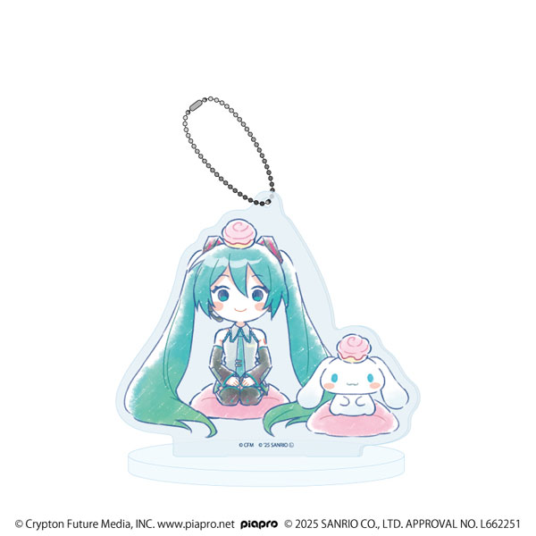アクリルスタンドキーホルダー「初音ミク×シナモロール」22/(グラフアートイラスト) - 公式商品画像 | AniSmile
