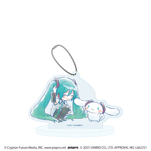 アクリルスタンドキーホルダー「初音ミク×シナモロール」21/(グラフアートイラスト) - 公式商品画像 | AniSmile