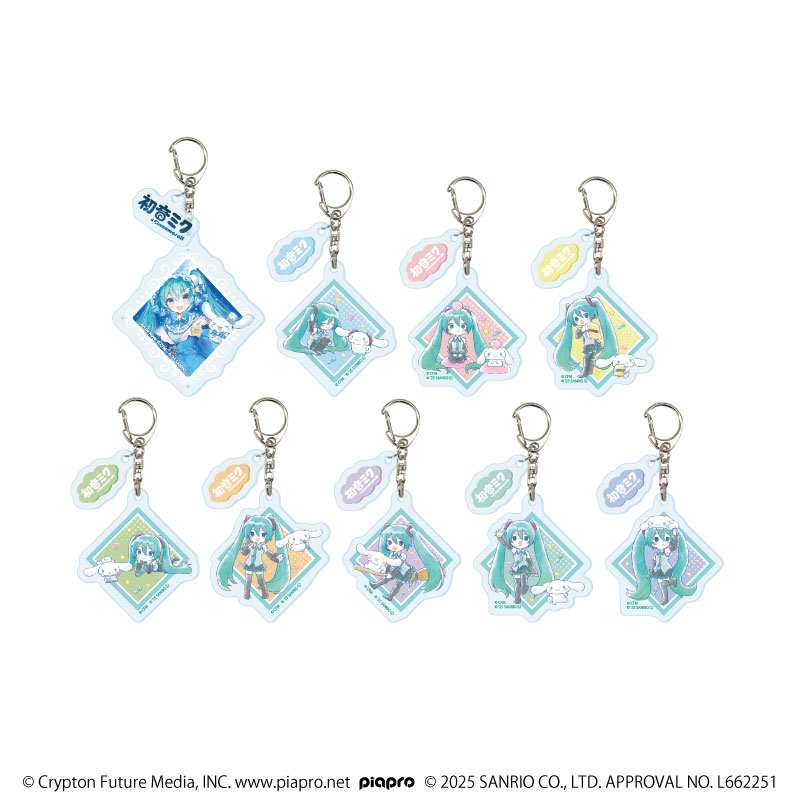 パーツ付きアクリルキーホルダー「初音ミク×シナモロール」03/ブラインド(全9種)(コラボイラスト) 画像 2 | AniSmile