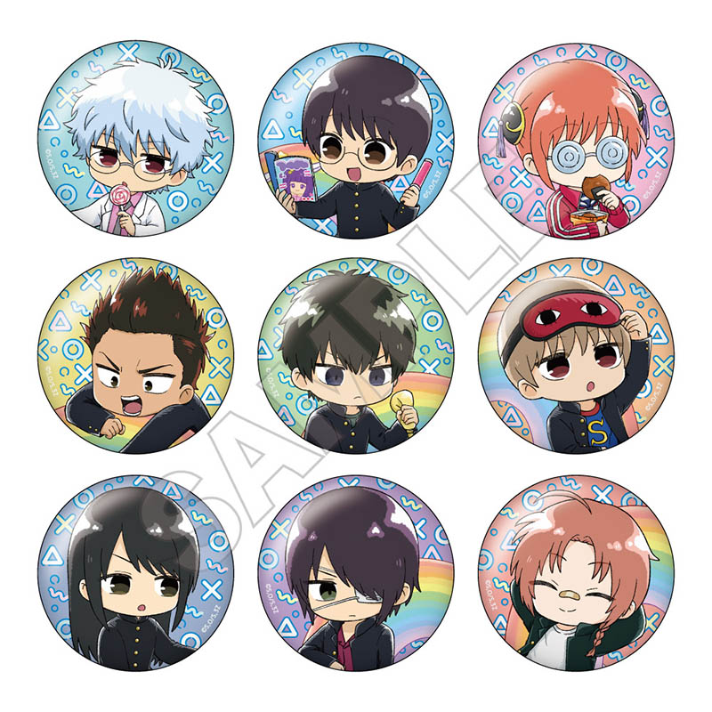 3年Z組銀八先生 虹 グリッター缶バッジ ※1BOX=9入 画像 2 | AniSmile