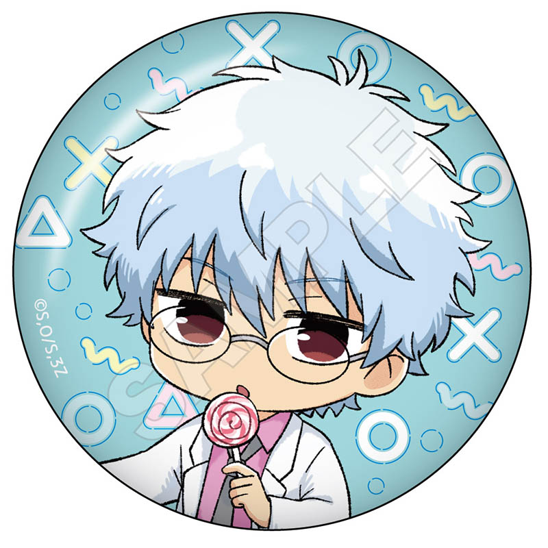3年Z組銀八先生 虹 グリッター缶バッジ ※1BOX=9入 画像 3 | AniSmile