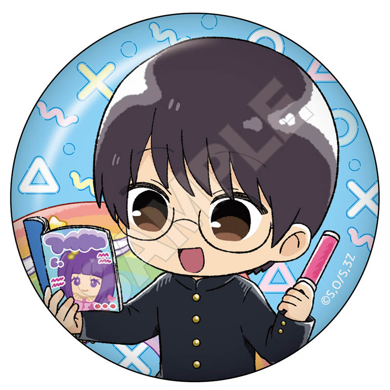 3年Z組銀八先生 虹 グリッター缶バッジ ※1BOX=9入 画像 4 | AniSmile