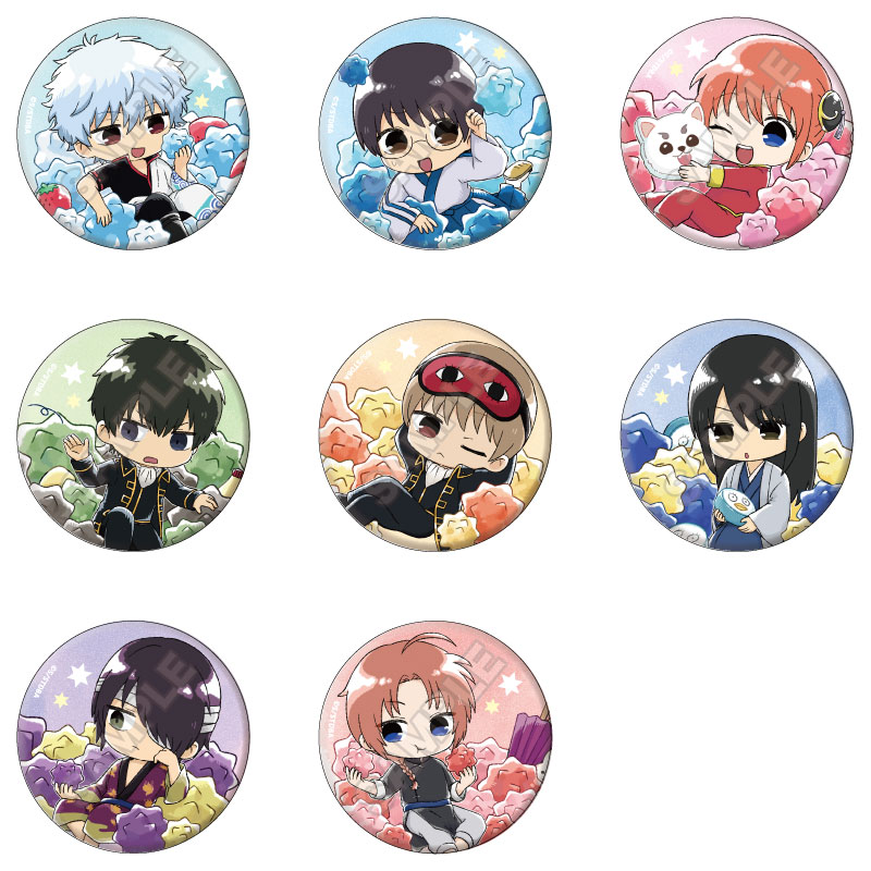 銀魂 こんぺいとう グリッター缶バッジ ※1BOX=8入 画像 2 | AniSmile