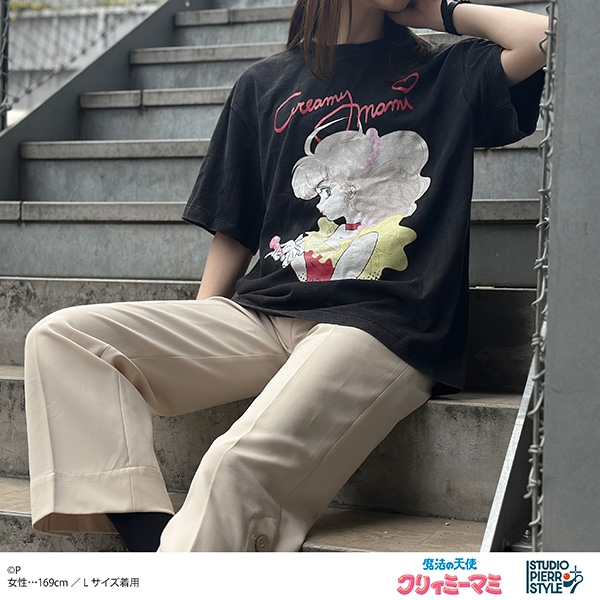 魔法の天使クリィミーマミ スタジオぴえろスタイル ヴィンテージ風Tシャツ クリィミーマミ L 画像 2 | AniSmile