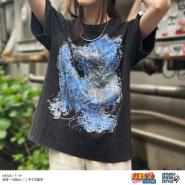 NARUTO-ナルト- 疾風伝 スタジオぴえろスタイル ヴィンテージ風Tシャツ うちはサスケXL 画像 2 | AniSmile