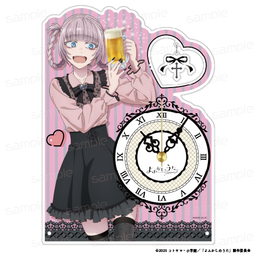 よふかしのうた Season2 描き下ろし ビッグアクリル置時計 - 公式商品画像 | AniSmile