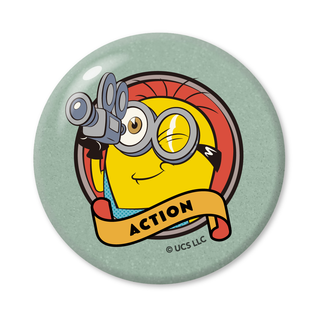 ミニオンズ グリッター缶バッジ(ACTION) - 公式商品画像 | AniSmile