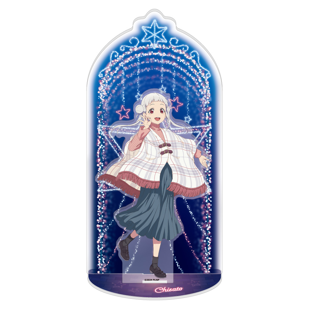 ラブライブ!スーパースター!! アクリルスタンドジオラマ / 嵐 千砂都 ホワイトポンチョver. - 公式商品画像 | AniSmile