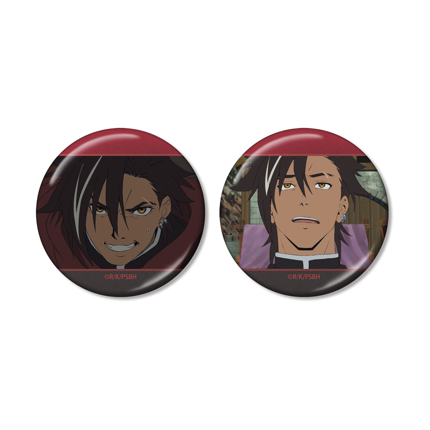TVアニメ『勇者刑に処す 懲罰勇者9004隊刑務記録』 ザイロ・フォルバーツ 場面写メタリック缶バッジ2個セット - 公式商品画像 | AniSmile