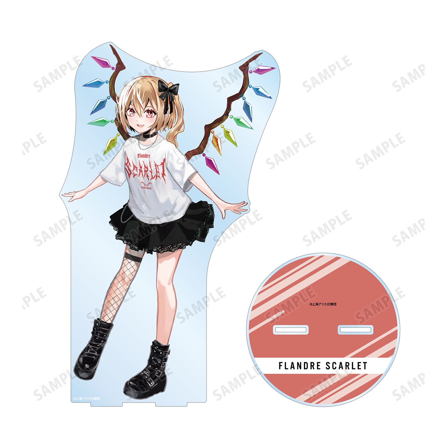 東方Project 松本能人イラスト フランドール・スカーレット 現代風ファッションver. 特大アクリルスタンド 画像 3 | AniSmile