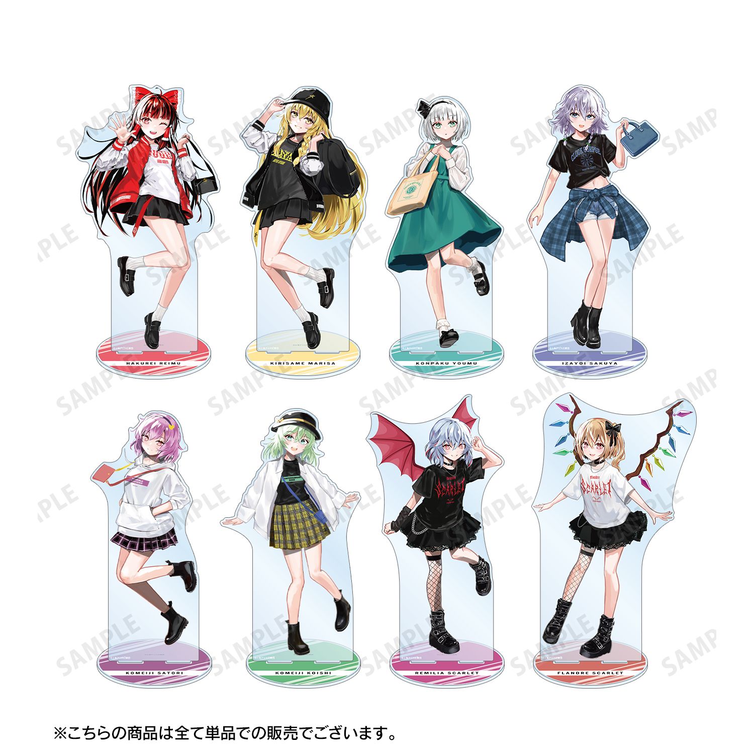 東方Project 松本能人イラスト レミリア・スカーレット 現代風ファッションver. 特大アクリルスタンド 画像 4 | AniSmile
