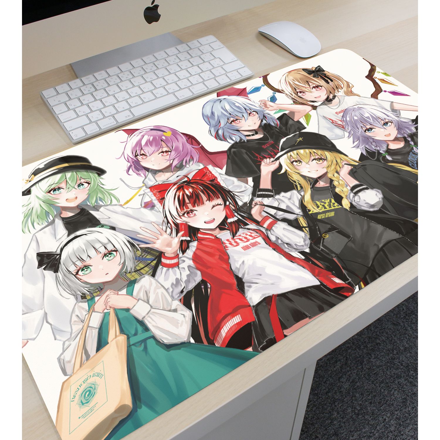 東方Project 松本能人イラスト 集合 現代風ファッションver. マルチデスクマット 画像 3 | AniSmile