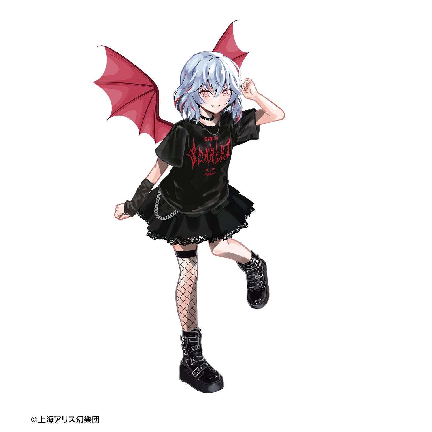 東方Project 松本能人イラスト 現代風ファッションver. レミリア・スカーレット 着用Tシャツメンズ(サイズ/XL) 画像 4 | AniSmile