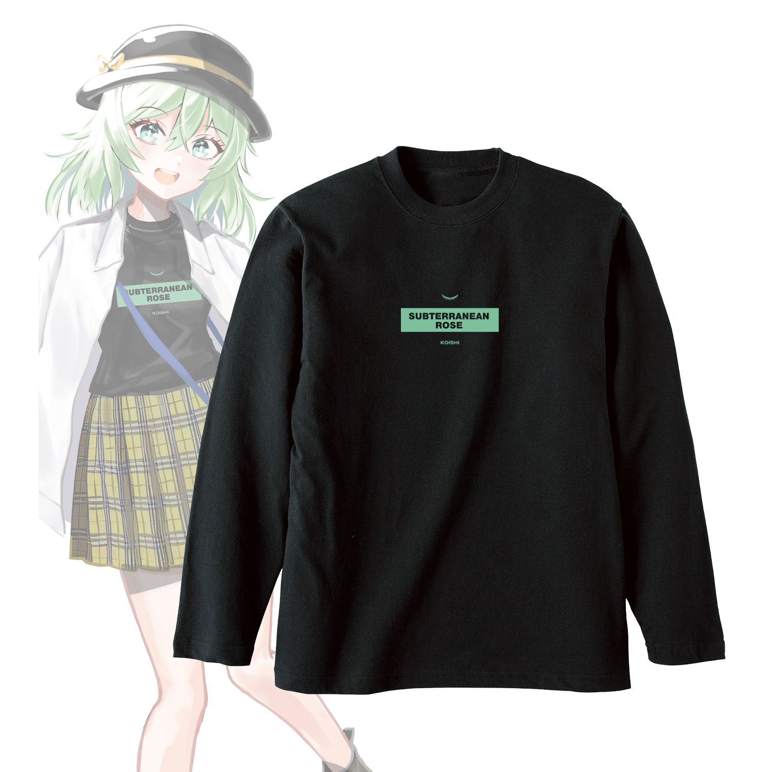 東方Project 松本能人イラスト 現代風ファッションver. 古明地こいし 着用ロングTシャツユニセックス(サイズ/XL) - 公式商品画像 | AniSmile