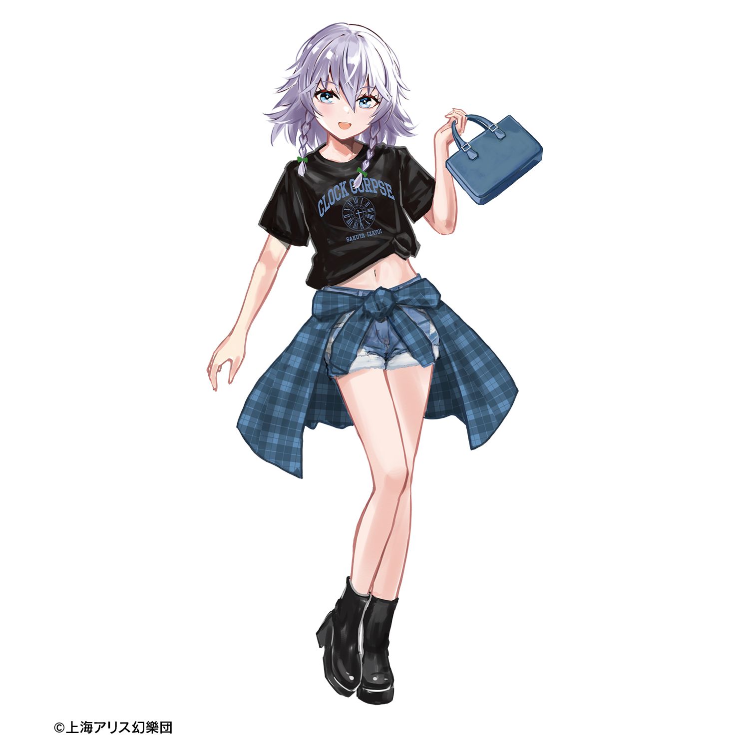 東方Project 松本能人イラスト 現代風ファッションver. 十六夜咲夜 着用BIGシルエットTシャツユニセックス(サイズ/XL) 画像 6 | AniSmile