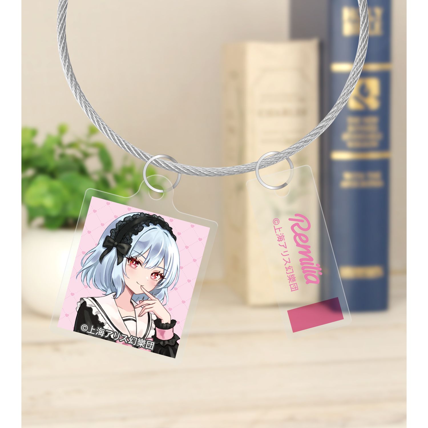 東方Project 松本能人イラスト レミリア・スカーレット ガーリーファッションver. 2連ワイヤーアクリルキーホルダー 画像 5 | AniSmile