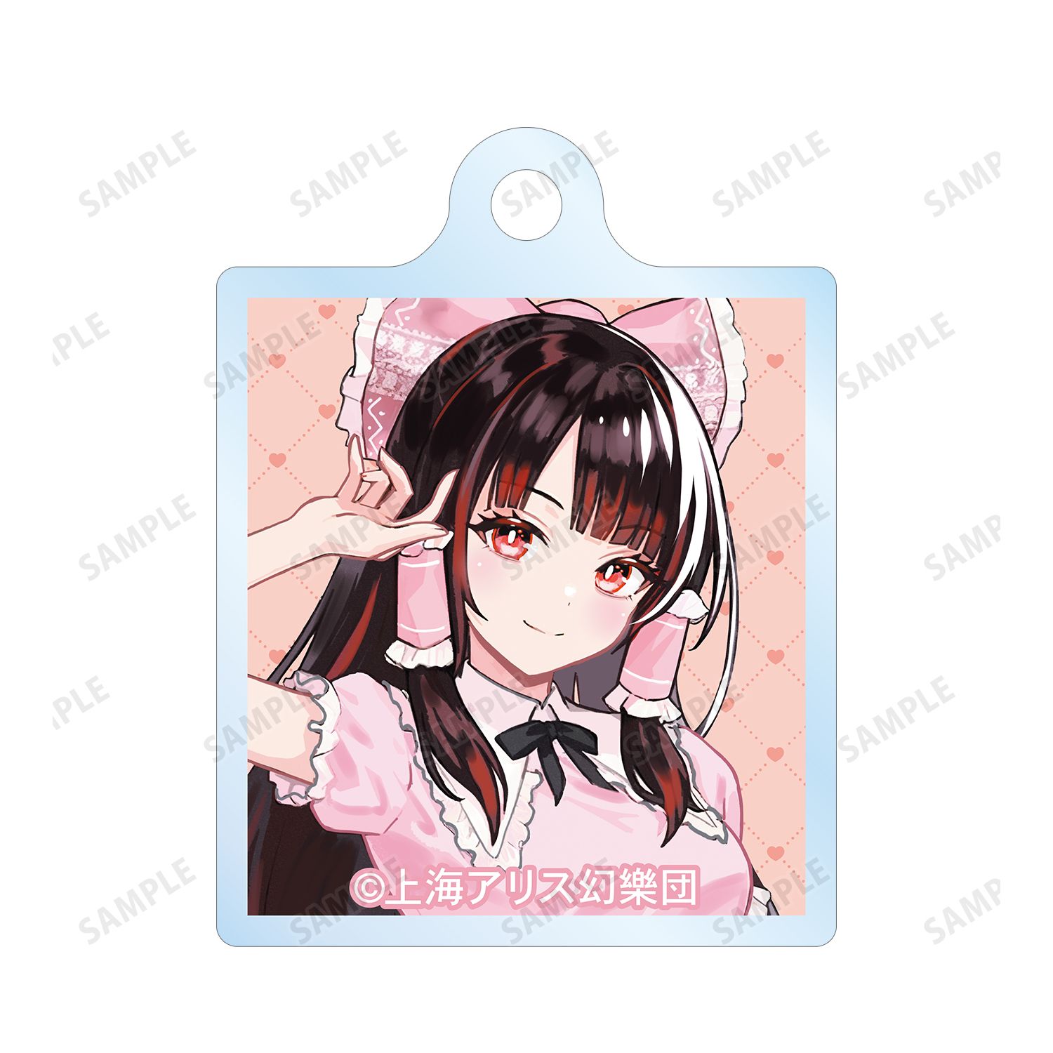 東方Project 松本能人イラスト 博麗霊夢 ガーリーファッションver. 2連ワイヤーアクリルキーホルダー 画像 3 | AniSmile