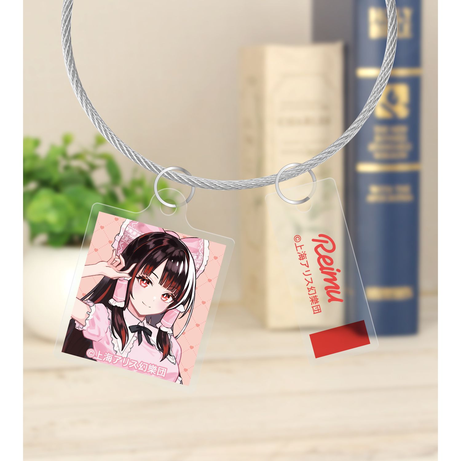 東方Project 松本能人イラスト 博麗霊夢 ガーリーファッションver. 2連ワイヤーアクリルキーホルダー 画像 5 | AniSmile