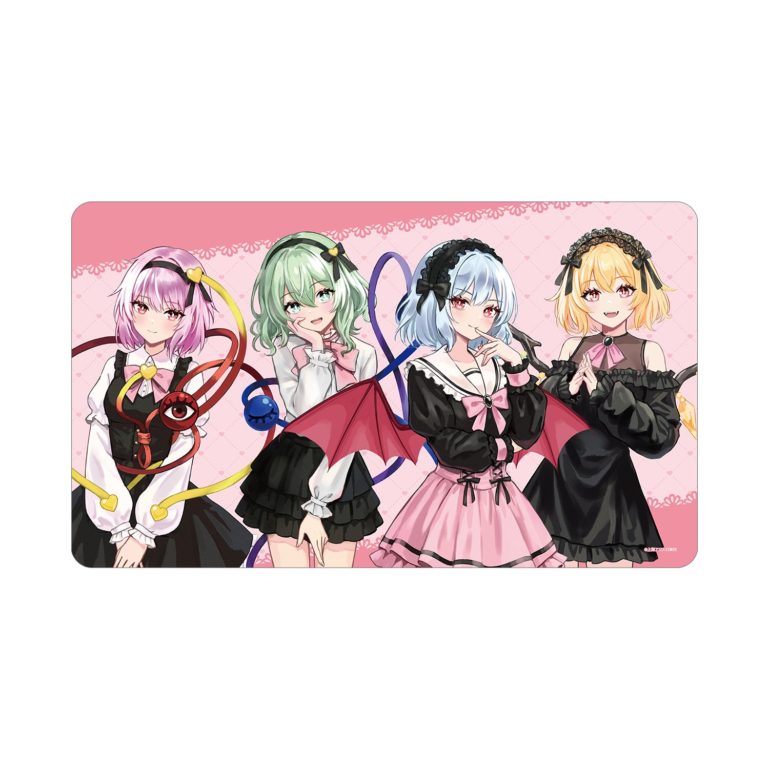 東方Project 松本能人イラスト 古明地姉妹&スカーレット姉妹 ガーリーファッションver. マルチデスクマット - 公式商品画像 | AniSmile