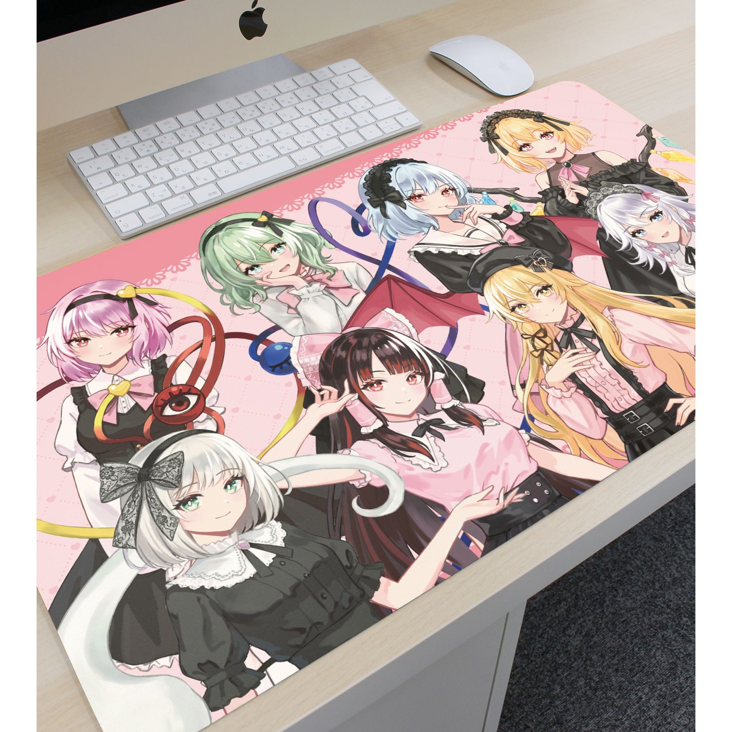 東方Project 松本能人イラスト 集合 ガーリーファッションver. マルチデスクマット 画像 3 | AniSmile