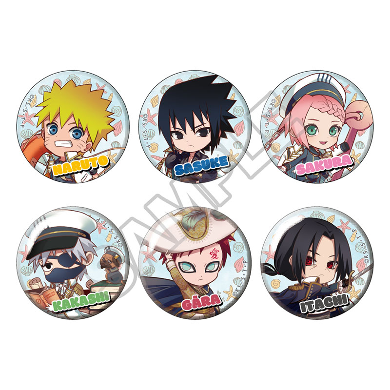 NARUTO -ナルト- 疾風伝 petitry マリンルック 缶バッジ ※1BOX=6入 - 公式商品画像 | AniSmile
