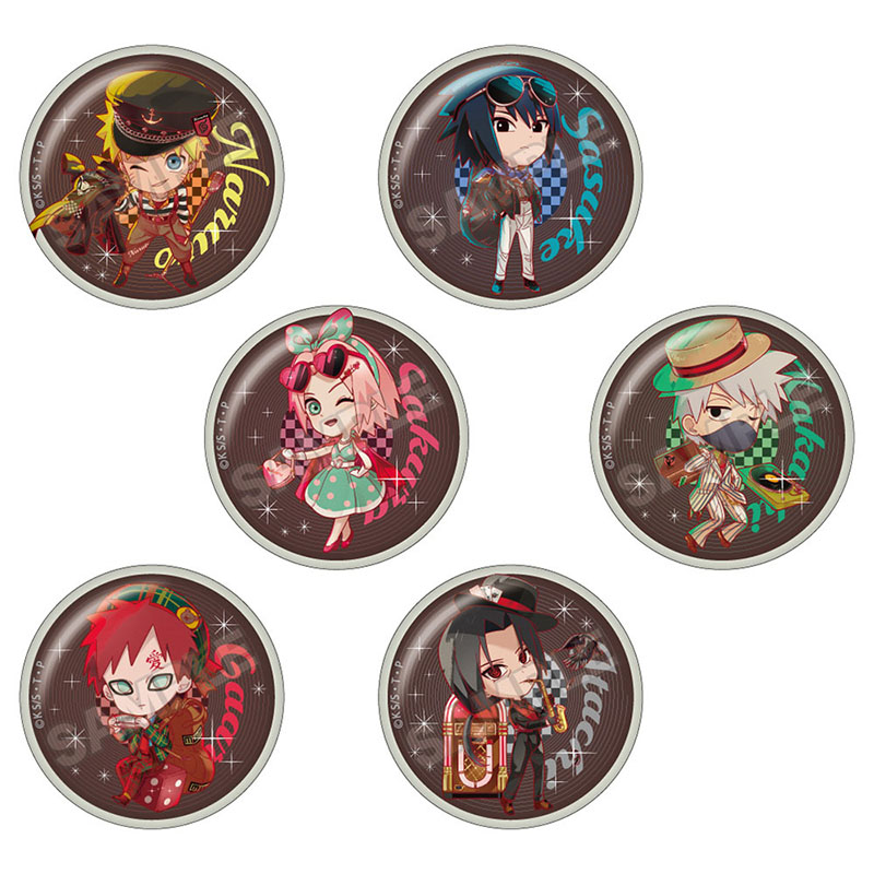 NARUTO -ナルト- 疾風伝 ロカビリーファッション 缶バッジ ※1BOX=6入 - 公式商品画像 | AniSmile