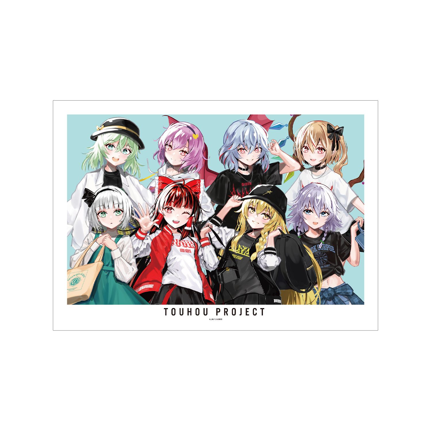 東方Project 松本能人イラスト 集合 現代風ファッションver. A3マット加工ポスター 画像 3 | AniSmile