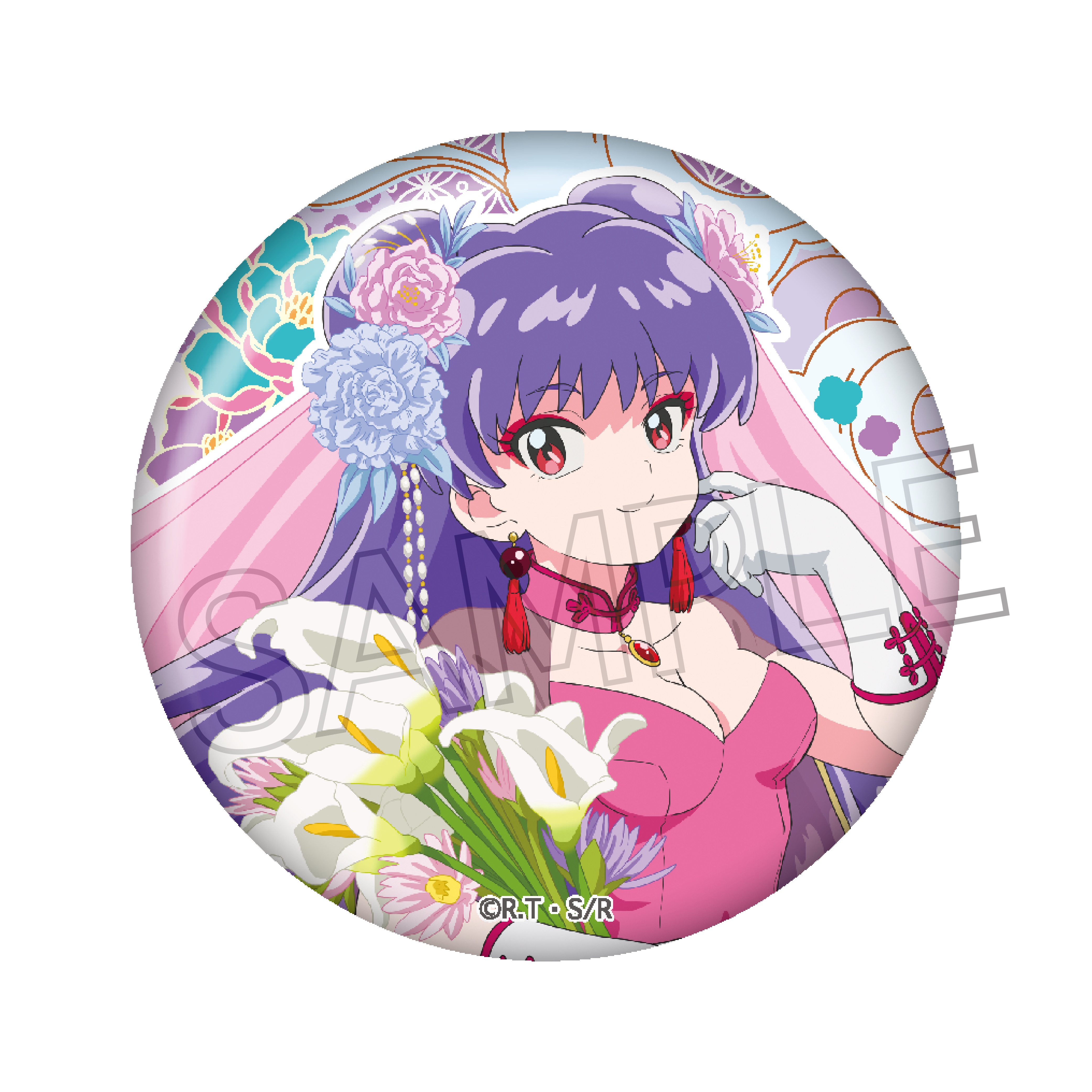 らんま1/2 フラワーブーケ 缶バッジ 単品 画像 4 | AniSmile