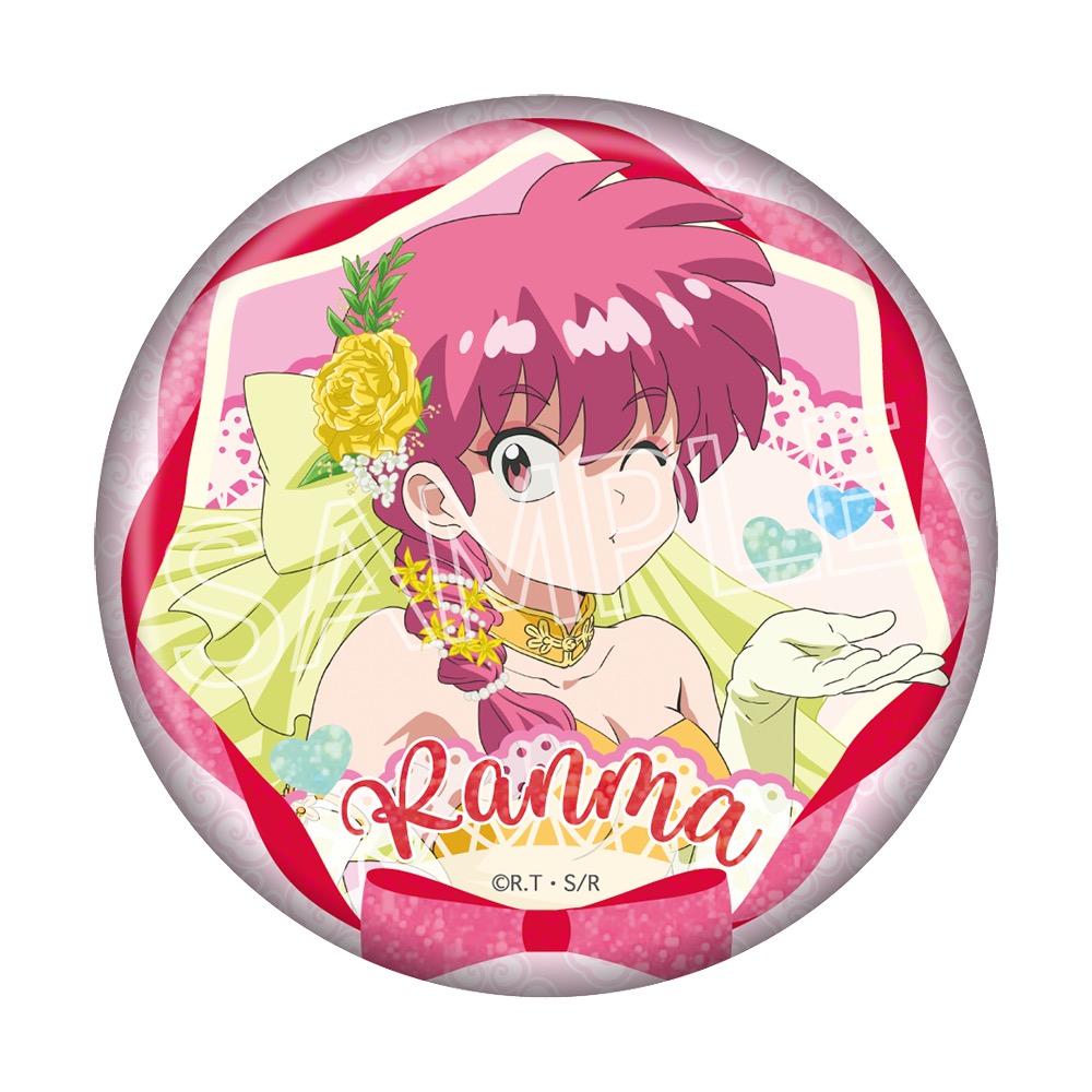 らんま1/2 フラワーブーケ キラキラ缶バッジ らんま - 公式商品画像 | AniSmile