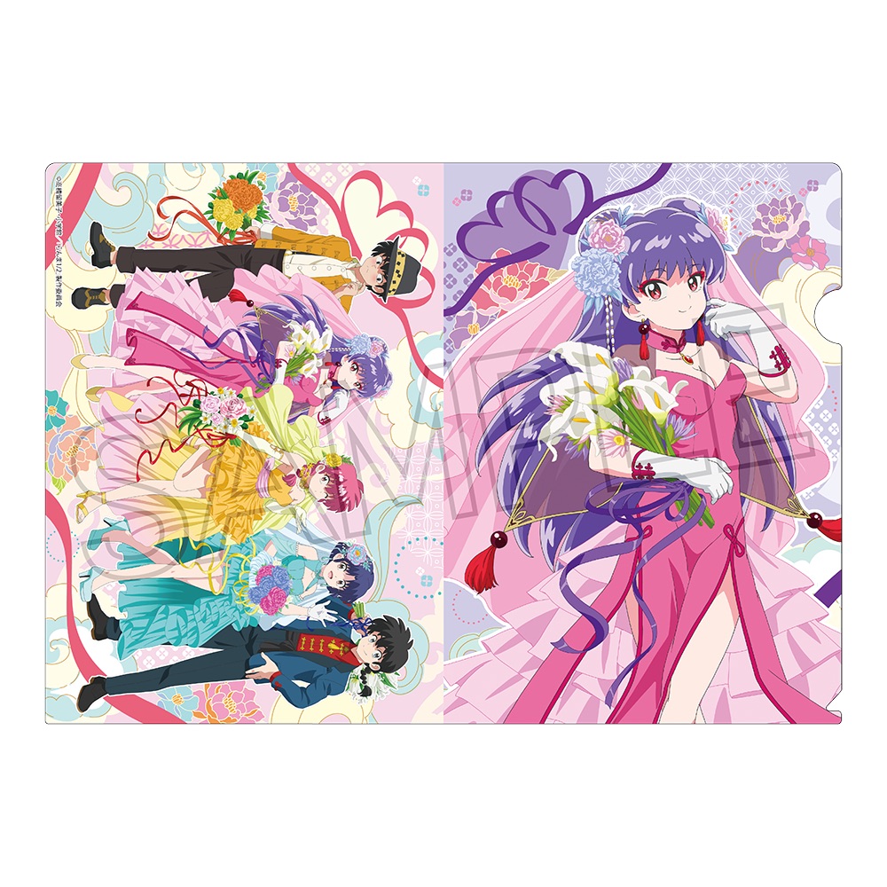 らんま1/2 フラワーブーケ クリアファイル シャンプー&集合 - 公式商品画像 | AniSmile