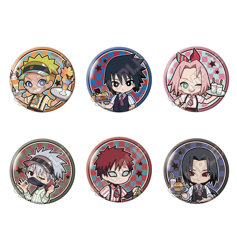 NARUTO-ナルト- 疾風伝 アメリカンダイナー 缶バッジ ※1BOX=6入 - 公式商品画像 | AniSmile