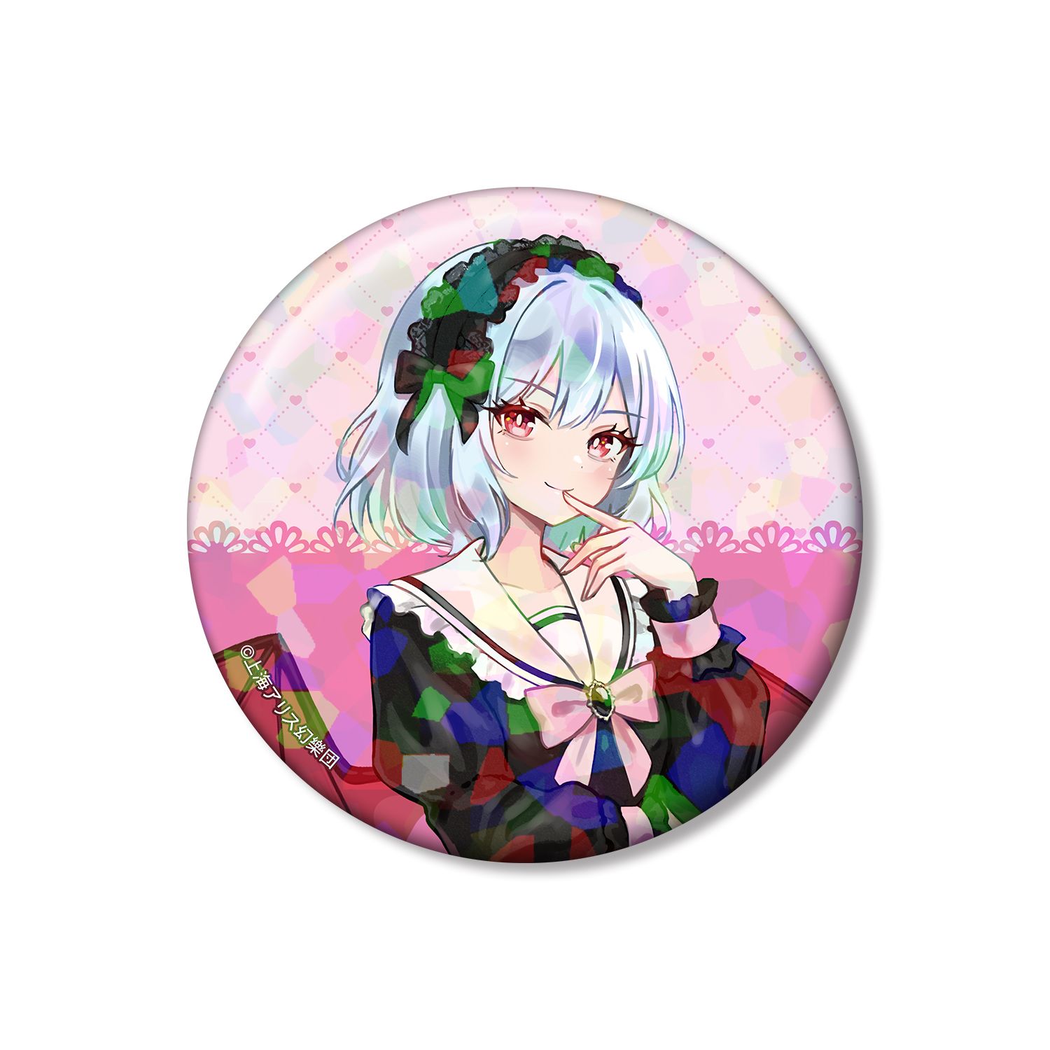 東方Project 松本能人イラスト レミリア・スカーレット ガーリーファッションver. 75mmホログラム缶バッジ 画像 3 | AniSmile