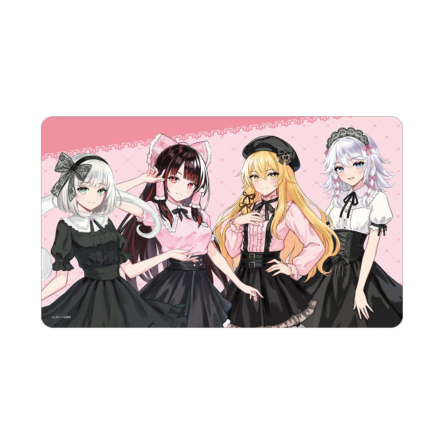 東方Project 松本能人イラスト 博麗霊夢&霧雨魔理沙&魂魄妖夢&十六夜咲夜 ガーリーファッションver. マルチデスクマット 画像 5 | AniSmile