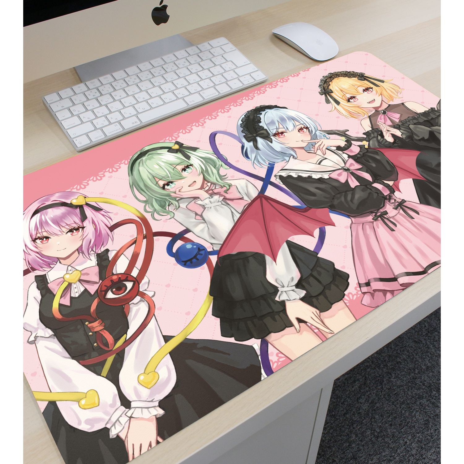 東方Project 松本能人イラスト 古明地姉妹&スカーレット姉妹 ガーリーファッションver. マルチデスクマット 画像 6 | AniSmile
