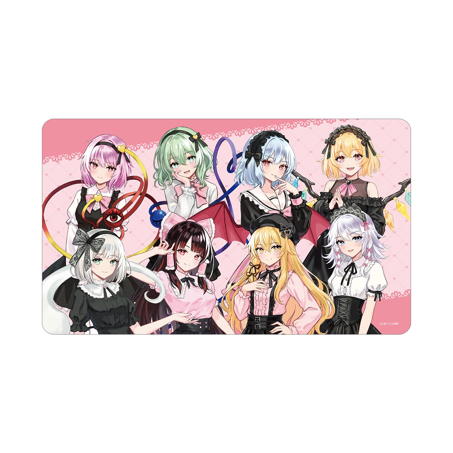 東方Project 松本能人イラスト 集合 ガーリーファッションver. マルチデスクマット 画像 4 | AniSmile