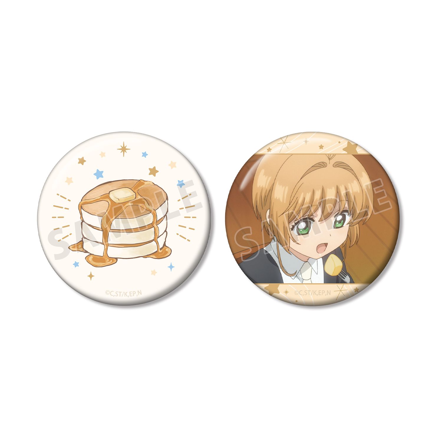 カードキャプターさくら クリアカード編 さくらのホットケーキ A:code 缶バッジ2個セット - 公式商品画像 | AniSmile