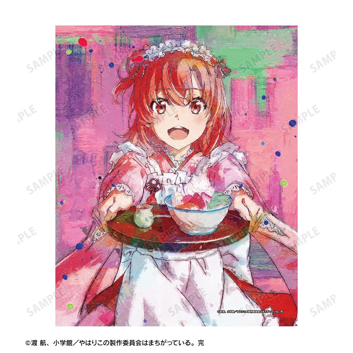 やはり俺の青春ラブコメはまちがっている。完 描き下ろし 由比ヶ浜結衣 和風メイド服ver. grunge CANVAS キャンバスボード 画像 3 | AniSmile