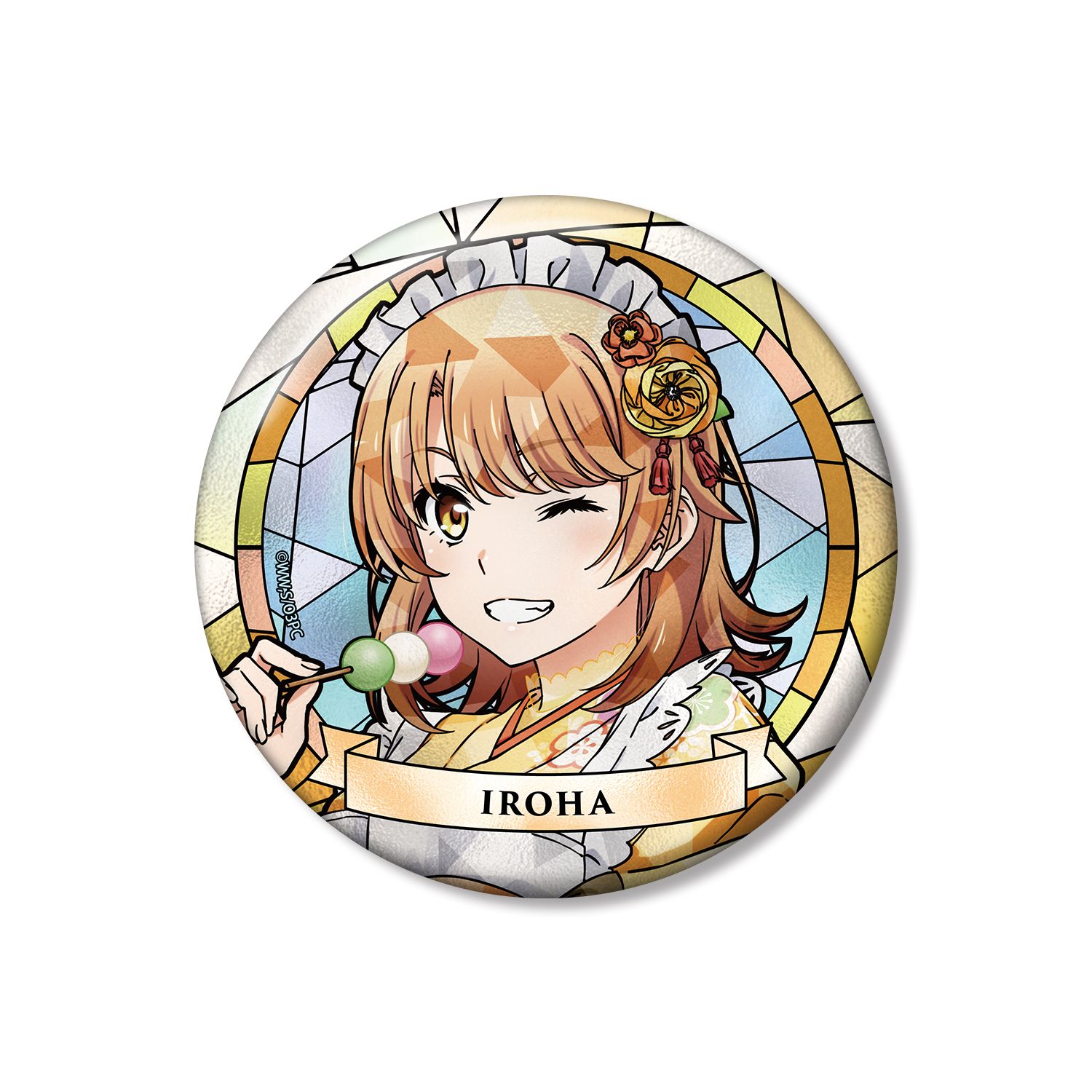 やはり俺の青春ラブコメはまちがっている。完 描き下ろし 一色いろは 和風メイド服ver. Aure Glass 100mm缶バッジ - 公式商品画像 | AniSmile