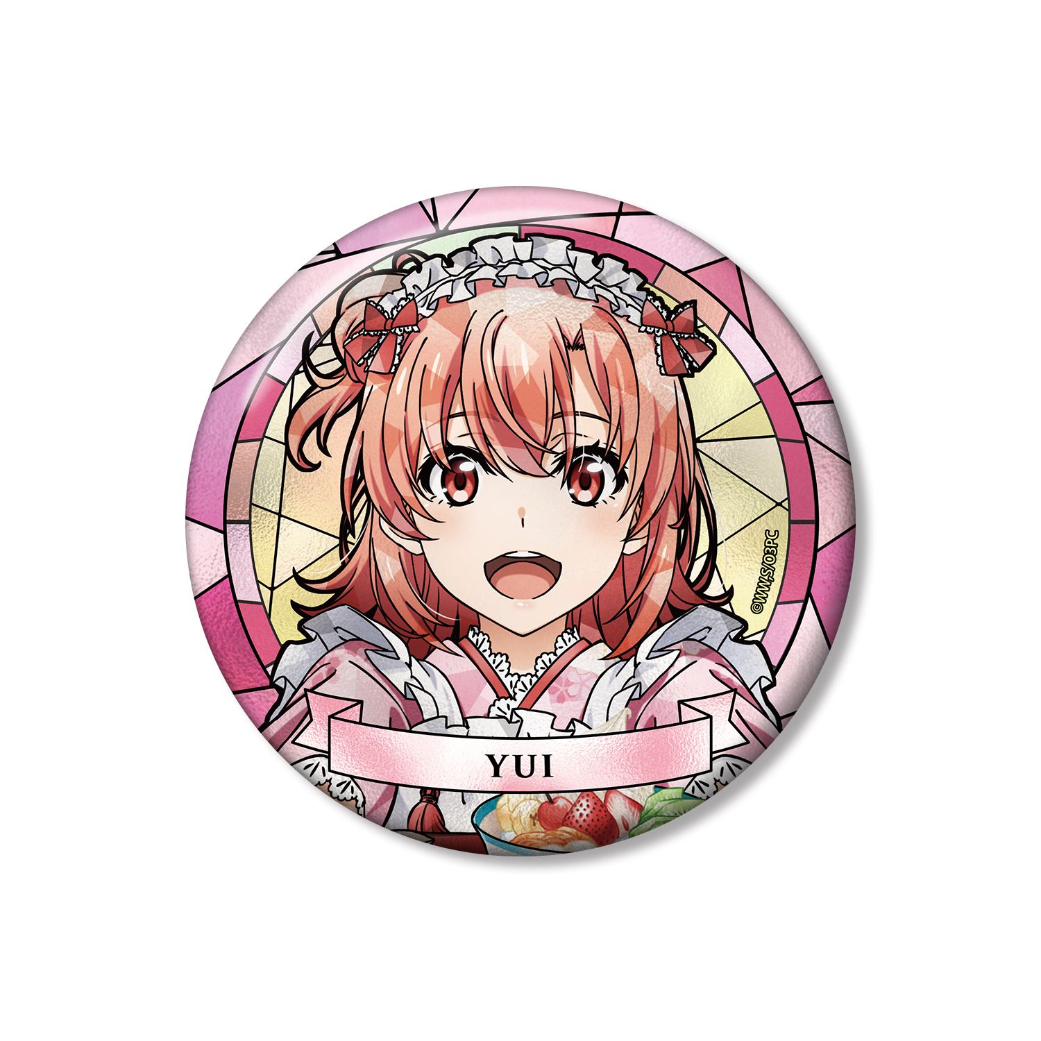 やはり俺の青春ラブコメはまちがっている。完 描き下ろし 由比ヶ浜結衣 和風メイド服ver. Aure Glass 100mm缶バッジ - 公式商品画像 | AniSmile