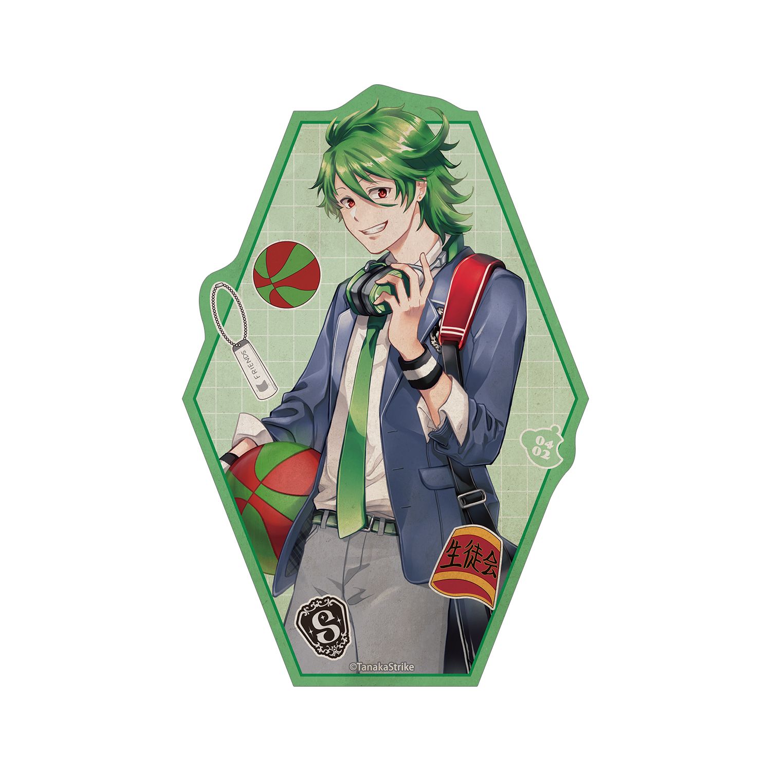 『SERVAMP-サーヴァンプ-』 田中ストライク先生 描き下ろし 綿貫桜哉 学園風ver. ダイカットステッカー - 公式商品画像 | AniSmile
