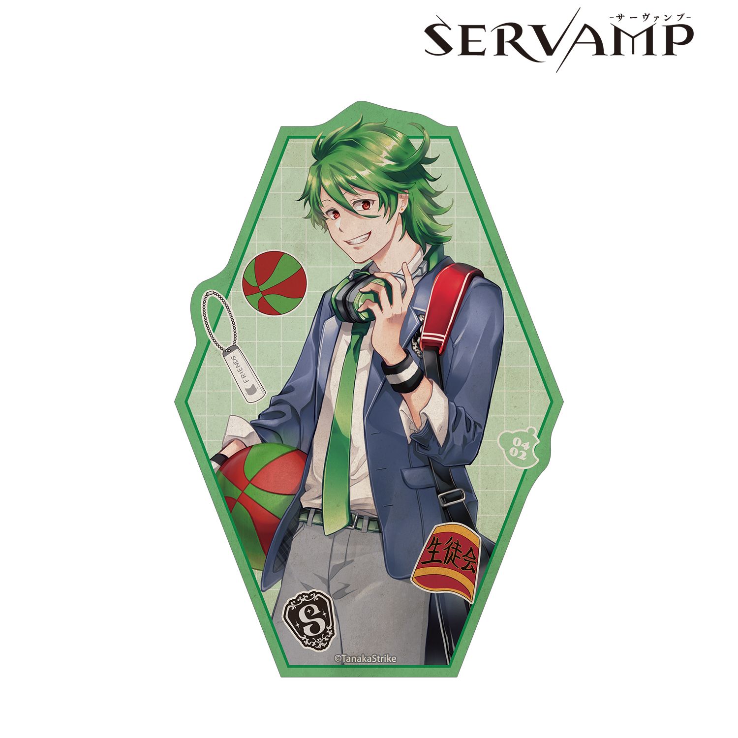 『SERVAMP-サーヴァンプ-』 田中ストライク先生 描き下ろし 綿貫桜哉 学園風ver. ダイカットステッカー 画像 2 | AniSmile