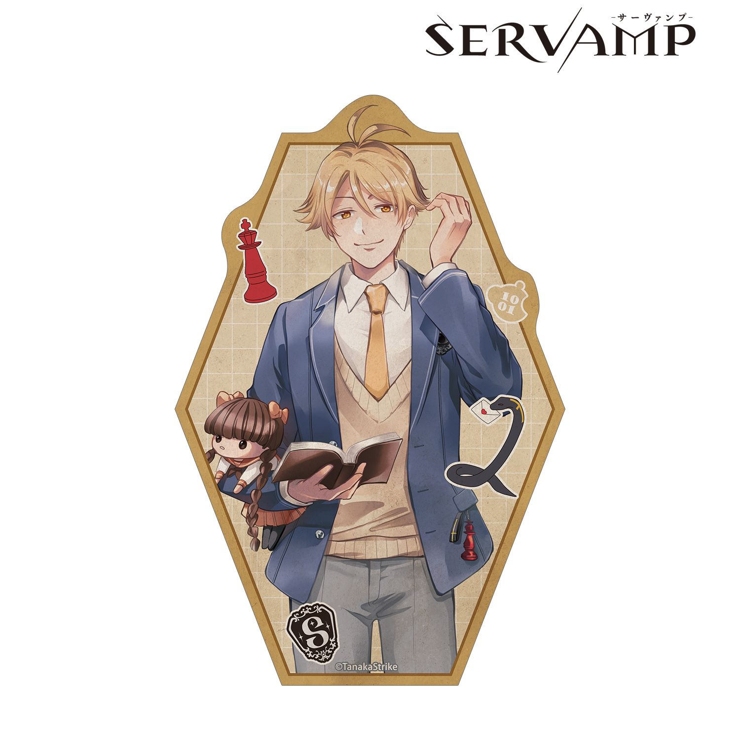 『SERVAMP-サーヴァンプ-』 田中ストライク先生 描き下ろし 有栖院御国 学園風ver. ダイカットステッカー 画像 2 | AniSmile