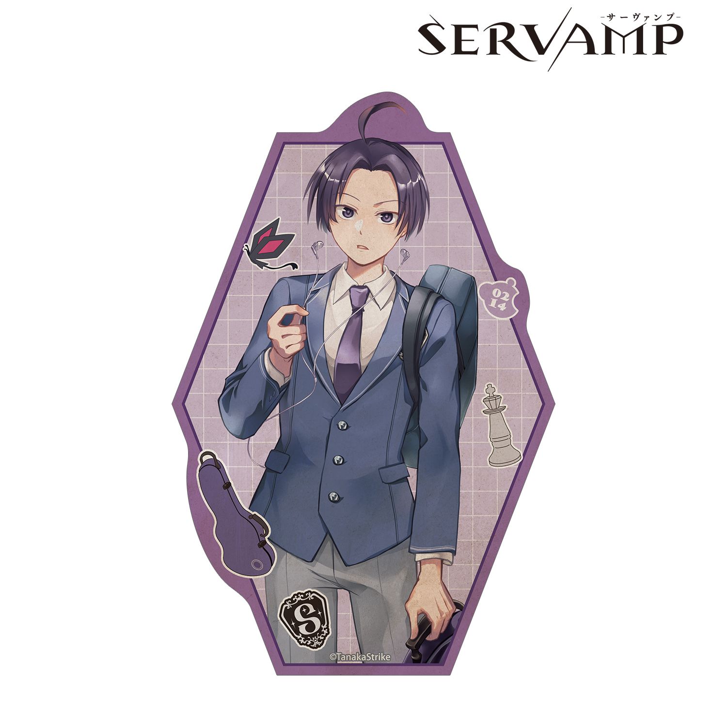 『SERVAMP-サーヴァンプ-』 田中ストライク先生 描き下ろし 有栖院御園 学園風ver. ダイカットステッカー - 公式商品画像 | AniSmile