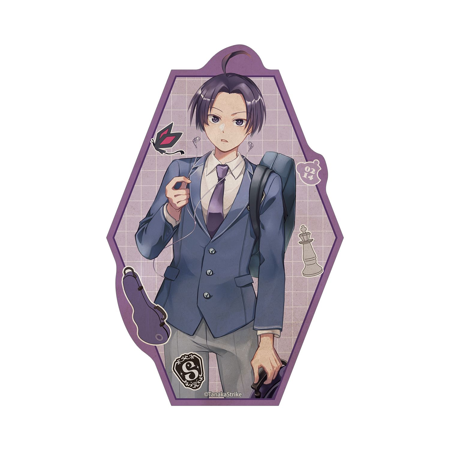 『SERVAMP-サーヴァンプ-』 田中ストライク先生 描き下ろし 有栖院御園 学園風ver. ダイカットステッカー 画像 2 | AniSmile